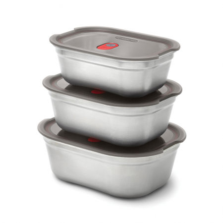 Set 3 caserole Black+Blum Mealprep din inox  [1]