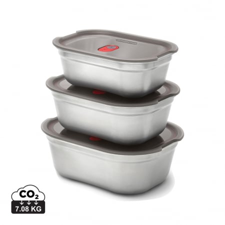 Noutati si inovatii - Set 3 caserole Black+Blum Mealprep din inox 