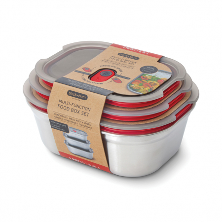 Set 3 caserole Black+Blum Mealprep din inox  [24]