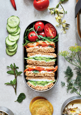 Set 2 recipiente inox cu capac bambus, Stainless Steel Double Bento Box 1L [19]