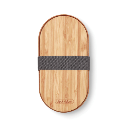 Set 2 recipiente inox cu capac bambus, Stainless Steel Double Bento Box 1L [8]