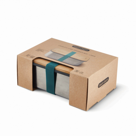 Caserola mare Black+Blum pentru sandwich din inox cu capac bambus [12]