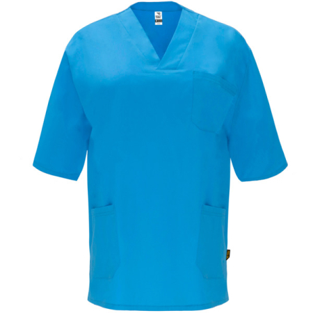 Bluza medicala unisex Panacea, cu guler in V si trei buzunare [0]