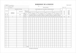 Tipografie si stampile - Borderou achizitii A4, 100 file, print f/v
