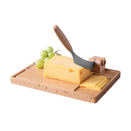 Platou servire branza cu cutit detasabil, BOSKA Cheese Cutter Lumberjack Amigo [1]