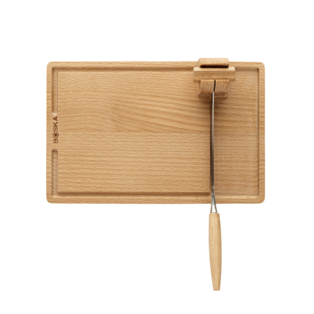 Platou servire branza cu cutit detasabil, BOSKA Cheese Cutter Lumberjack Amigo [3]