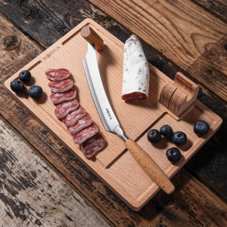 Platou servire branza cu cutit detasabil, BOSKA Cheese Cutter Lumberjack Amigo [11]