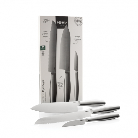 Set cutite bucatarie BOSKA Copenhagen, 3 piese inox, garantie pe viata [6]