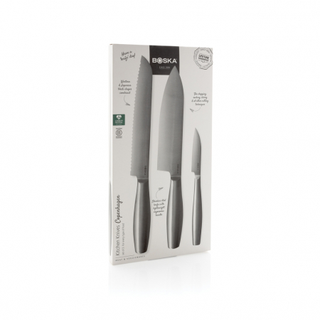 Set cutite bucatarie BOSKA Copenhagen, 3 piese inox, garantie pe viata [7]