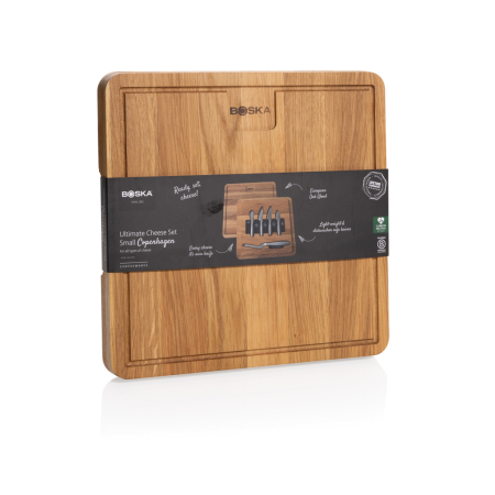 Set BOSKA Ultimate Cheese Set Small Copenhagen cu platou din stejar european, 5 cutite din otel inoxidabil [1]