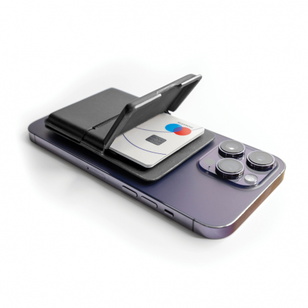 Portofel magnetic pentru telefon C-Secure MagSafe, protectie RFID, suport stand [4]