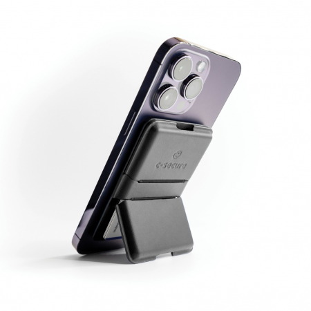 Portofel magnetic pentru telefon C-Secure MagSafe, protectie RFID, suport stand [2]