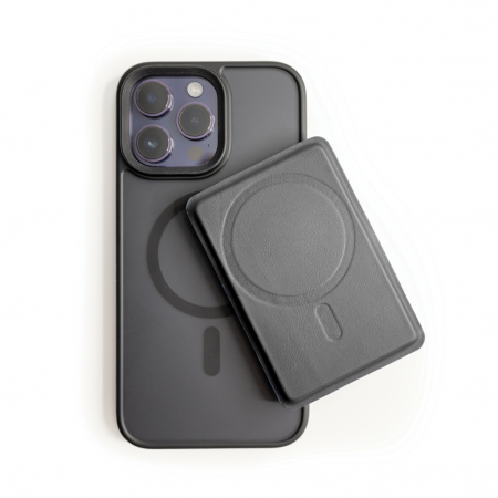 Portofel magnetic pentru telefon C-Secure MagSafe, protectie RFID, suport stand [6]