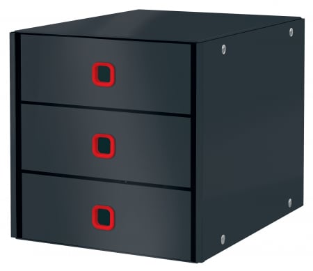 Cabinet cu sertare Leitz Cosy Click & Store, 3 sertare, carton laminat, A4 [0]