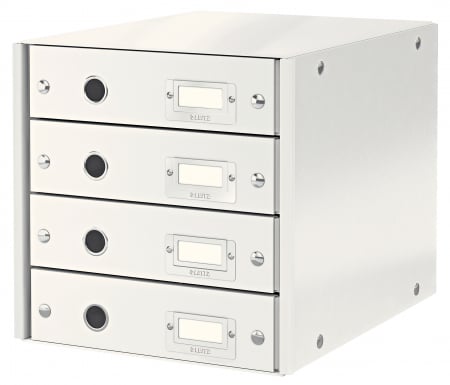 Arhivare si depozitare - Cabinet cu 4 sertare Leitz WOW Click&Store, alb
