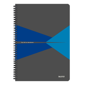 Caiete si blocnotesuri - Caiet cu spira A4 Leitz Office carton matematica albastru