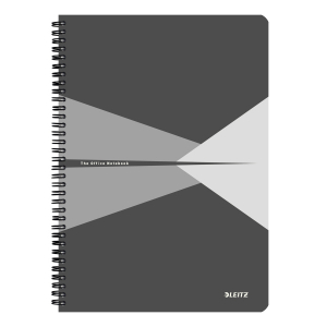 Caiete si blocnotesuri - Caiet cu spira A4 Leitz Office dictando gri