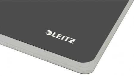 Caiet de birou Leitz Office, carton laminat, certificare FSC, reciclabil, A5, 90 coli, cu spira, dictando, albastru [6]