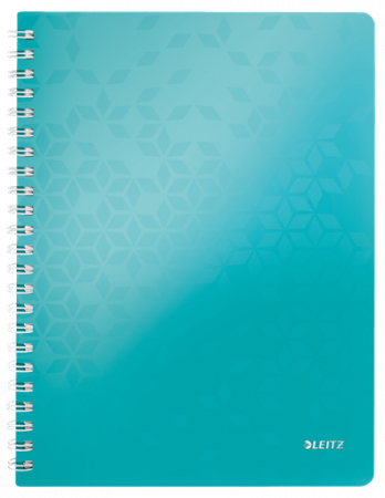 Caiet cu spira A4 80coli Leitz WOW, matematica, turcoaz [0]
