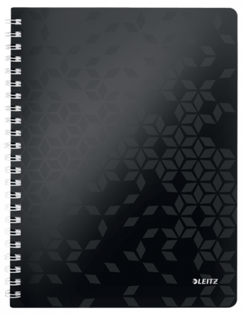 Caiet cu spira A4 80coli Leitz WOW, matematica, negru [0]