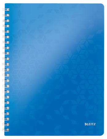 Caiet cu spira A4 80coli Leitz WOW, matematica, albastru [0]