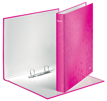 Caiet mecanic A4 cu 2 inele 25mm Leitz WOW roz [1]