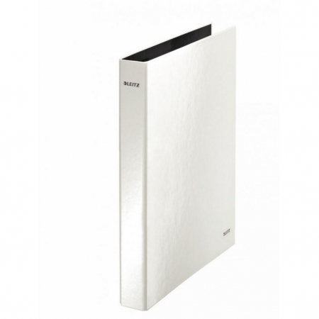 Bibliorafturi, caiete mecanice, separatoare - Caiet mecanic A4 Leitz WOW mecanism 4DR/25mm alb metalizat