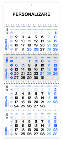 Calendare personalizabile - Calendar perete 4 luni pliat – personalizare corporate