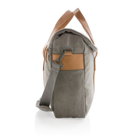 Geanta laptop canvas 16L, naturala, fara PVC [4]