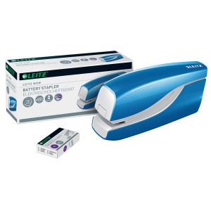 Capsator electric Leitz WOW 10coli albastru metalizat [4]