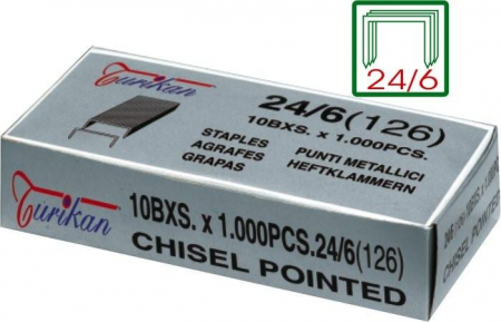 Birotica si papetarie - Capse 24/6 TURIKAN 1000 buc