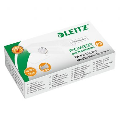 Capsatoare, capse si perforatoare - Capse 24/6 Leitz albe 1000 buc