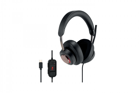 Casti Kensington H2000, reglabile, microfon cu anulare sunet inclus, conexiune cablu USB-C, negru [7]