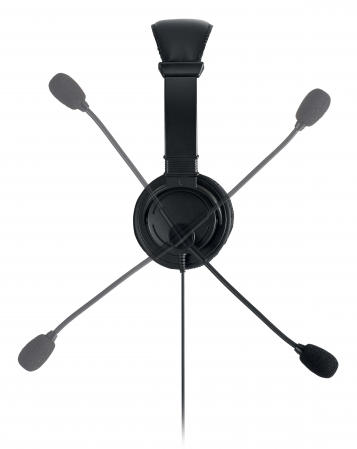 Casti Kensington, reglabile, microfon cu anulare sunet inclus, conexiune cablu USB-C 1.8 m, negru [3]