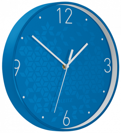Ceas de perete Leitz WOW, silentios, 29 cm,albastru [0]