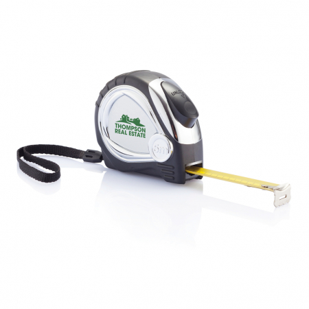 Ruleta Auto Stop 5M/19mm cu carcasa cromata si grip cauciuc [4]