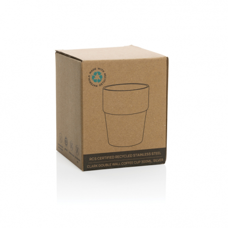 Pahar cafea Clark otel reciclat 300 ml cu pereti dubli [7]