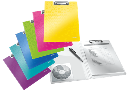 Clipboard dublu Leitz WOW roz metalizat [1]
