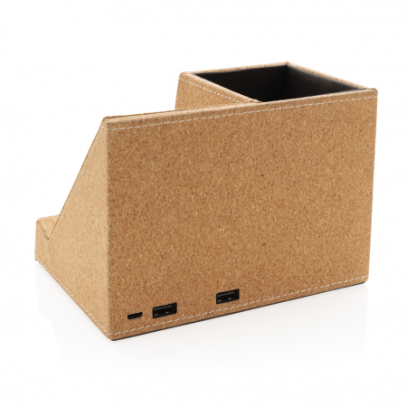 Suport din pluta cu incarcator wireless 5W si porturi USB [5]