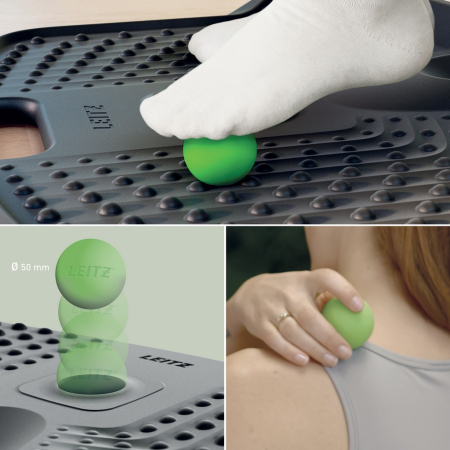 Covor anti-oboseală Leitz Ergo Active, ergonomic, cu zone masaj și minge detașabilă [3]
