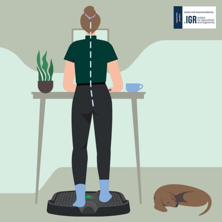 Covor anti-oboseală Leitz Ergo Active, ergonomic, cu zone masaj și minge detașabilă [5]