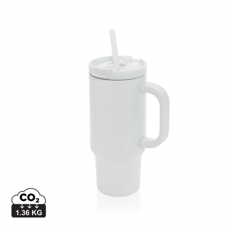 Sticle, cani si termosuri to go - Pahar Cruiser otel reciclat 480 ml antiscurgere cu maner