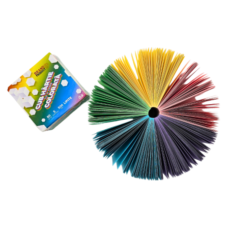 Cub hartie color 9x9 cm, 500 file, lipit [1]