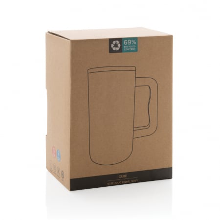 Cana termica Cube otel reciclat 800 ml cu maner [14]