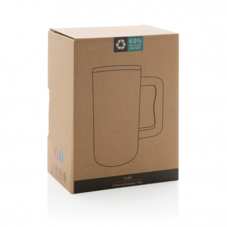 Cana termica Cube otel reciclat 800 ml cu maner [12]