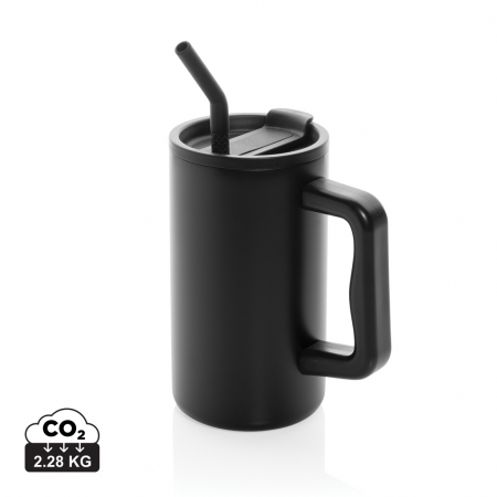 Sticle, cani si termosuri to go - Cana termica Cube otel reciclat 800 ml cu maner