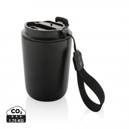 Sticle, cani si termosuri to go - Pahar termos Cuppa inox reciclat RCS 380 ml cu snur