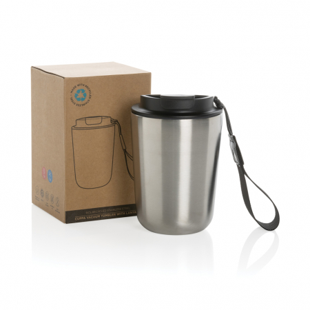 Pahar termos Cuppa inox reciclat RCS 380 ml cu snur [8]
