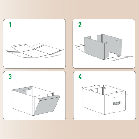 Cutie de depozitare Leitz Puro cu capac, 8L, 100% carton reciclat, set de 2 bucați [4]