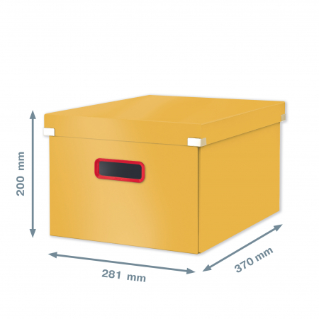Cutie depozitare Leitz Cosy Click & Store, carton laminat, pliabila, cu capac si maner, 28x20x37 cm [1]